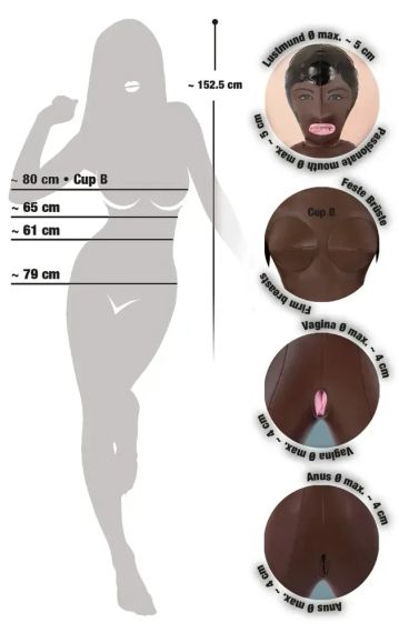 Надувна секс лялька ЗЕМЛЯ (темношкіра) sexstyle | Зображення 4