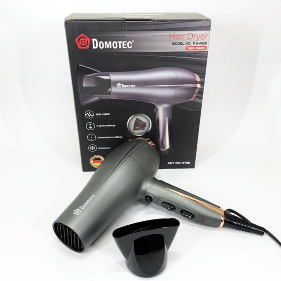 Фен з холодним повітрям для укладання Domotec, Електрофен для волосся з додатковими насадками GA-35 | Зображення 8