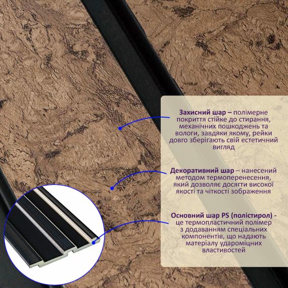 Декоративна PS рейка 2900*120*12мм (D) SW-00001754 | Зображення 7