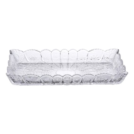 Блюдо для закусок Lirmartur скляне 28,6*16,5*3 см HP-YH-26 | Зображення 1