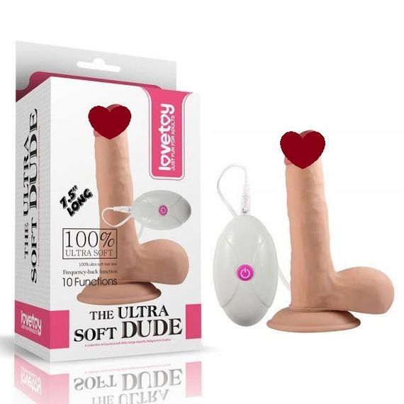 Вібратор із виносним пультом керування 7.5" The Ultra Soft Dude sexstyle