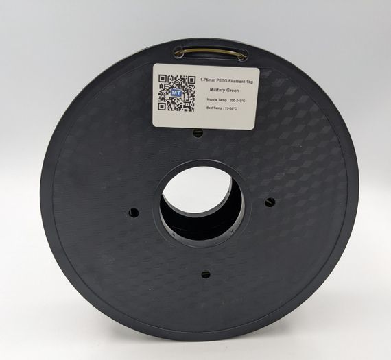 PETG-пластик MT Filament для 3D-принтера 1.75 мм 1 кг зелёный хаки (3DMT-PETG1.75-01-MG) | Зображення 2