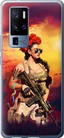 Чехол на Vivo X50 Pro Plus Украинка с оружием "5316u-2056-17620"