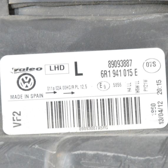 Фара ліва Volkswagen Polo V 2008-2014 Фара передня ліва Фольксваген Поло 5 6R1941015E | Зображення 9