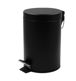 Відро для сміття кругле Zerix Solo-TC0103 Black 3 л чорне (ZX5896)