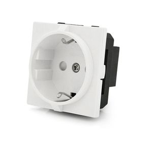 Розетка врезная с заземлением E-08,Input: AC 100-250V 16A,White