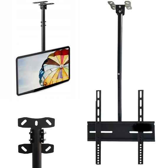 Кронштейн потолочный для телевизора (26"-55"), до 45кг, D80 / Крепление для TV на потолок