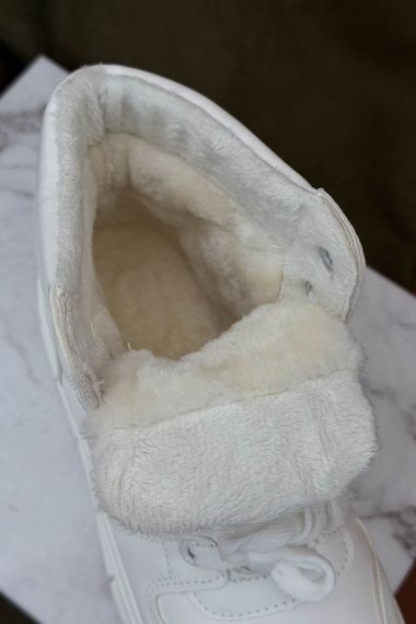 Кросівки жіночі зимові на хутрі, колір білий, 248RMB03 | Зображення 5