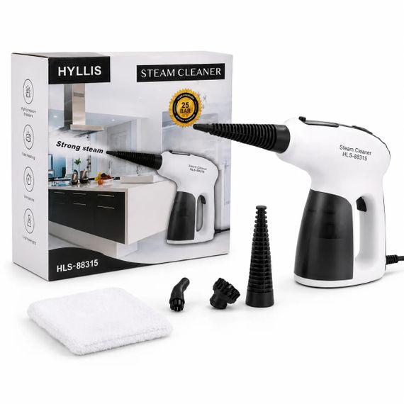 Ручной пароочиститель HYLLIS HLS-88315 1500 Вт • Пароочиститель-отпариватель TV-SH-03 3,5 бар с баком 330 мл и насадками для дома