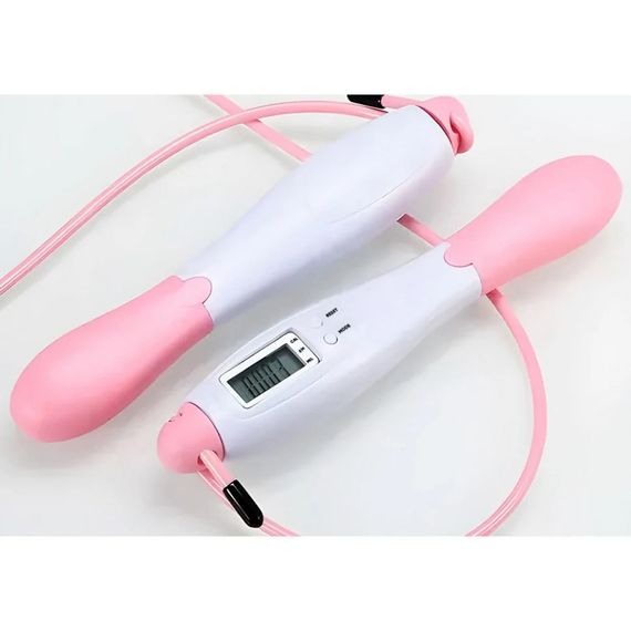 Скоростная скакалка со счетчиком EasyFit EF-1916-WP белый-розовый | Зображення 2