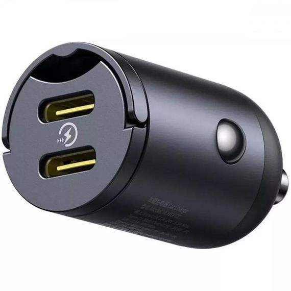 АЗП Baseus Tiny Star Mini 30W (2USB-C) (C00035001121) Black | Зображення 2