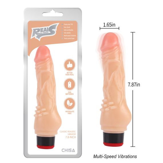 Вібратор реалістичний Chisa Real Touch S на батарейках, бежевий Sex Aura | Зображення 5