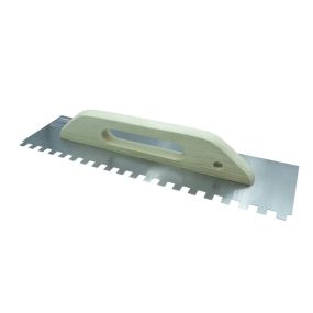 Терка з нержавіючої сталі CLASSIC, 130x480 мм, зуб 12x12 мм, дерев'яна ручка, HAISSER (арт. 37431)