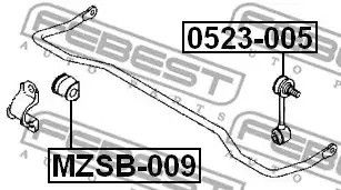 Втулка заднього стабілізатора Mazda 6 02-08, FEBEST (MZSB009) | Зображення 3