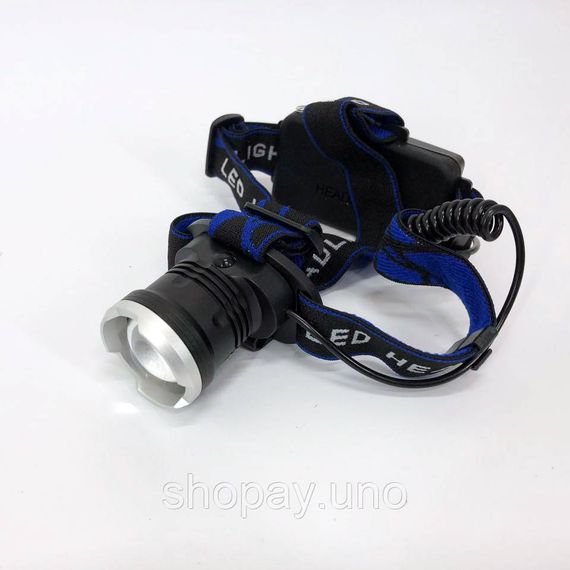Налобний ліхтар Bailong BL-T24-P50 акумуляторний LED/Zoom 3 режими роботи, ліхтар на голову для риболовлі | Зображення 6