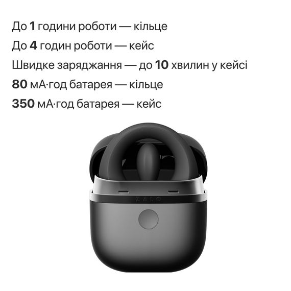 Ерекційне смарт-віброкільце Zalo Apis Obsidian Black, до 4 годин роботи, зарядний кейс | Зображення 8