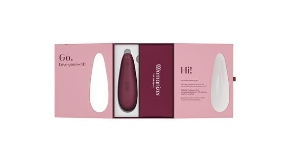 Вакуумний кліторальний стимулятор Womanizer Classic 2 Bordeaux водонепроникний з технологією Pleasure Air | Зображення 7
