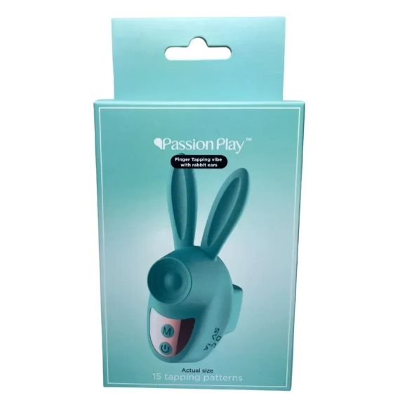Вібростимулятор на палець Зайчик Passion Play, 12 режимів вібрації + 3 інтенсивності, бірюзовий Sex Aura | Зображення 7