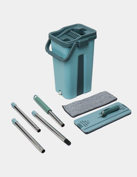 Комплект для уборки швабра лентяй с большим ведром 10л с отжимом Scratch Cleaning Mop | Зображення 5
