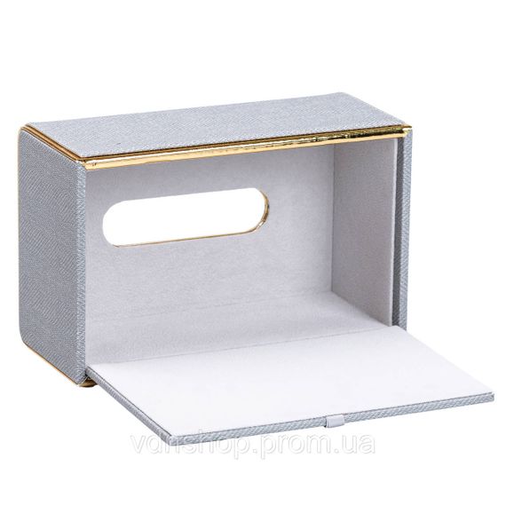 Салфетница на стол текстильная 21 х 13.5 х 9 см Серый HP9806G | Зображення 2