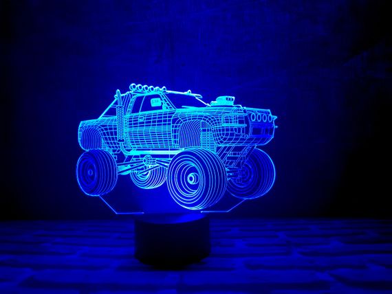 3D світильник нічник з пультом "Автомобіль 4" 3DTOYSLAMP | Зображення 2