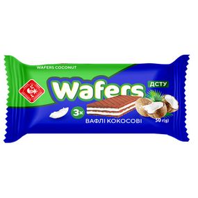 Вафлі з начинкою Wafers кокос 50г (214217)