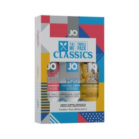 Набор JO Tri-Me Triple Pack — Classics (3×30 мл) водная, силиконовая и вкусовая смазки sexstyle