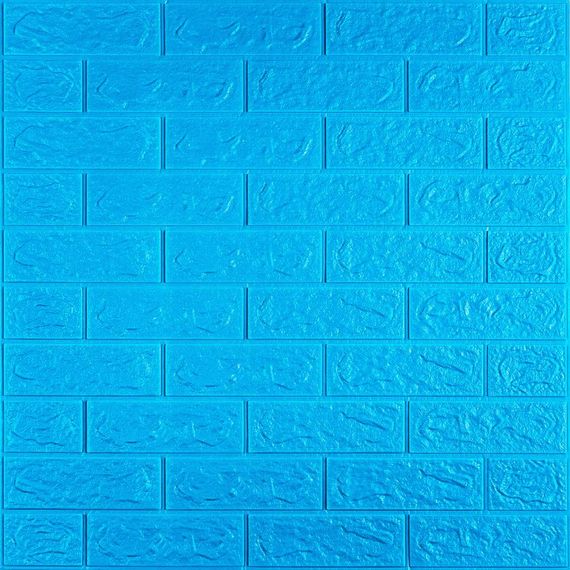 3D панель самоклеющаяся кирпич Синий 700х770х5мм (003-5) SW-00000154