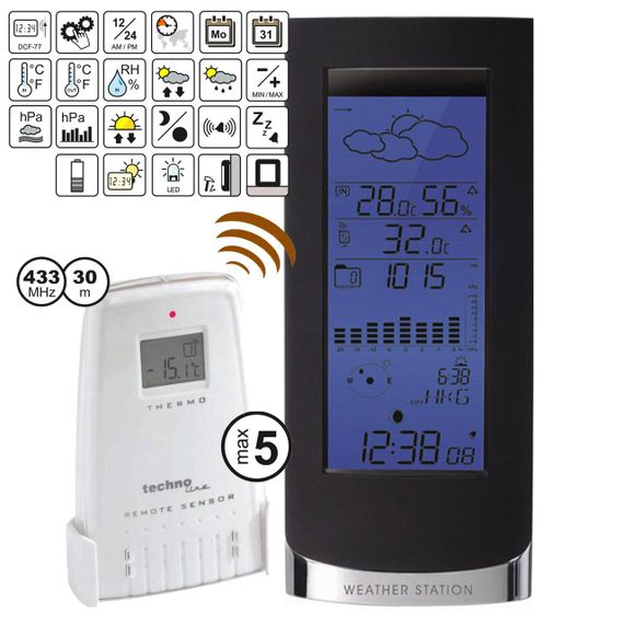 Метеостанція Technoline WS6501 Black Metall (WS6501) | Зображення 2