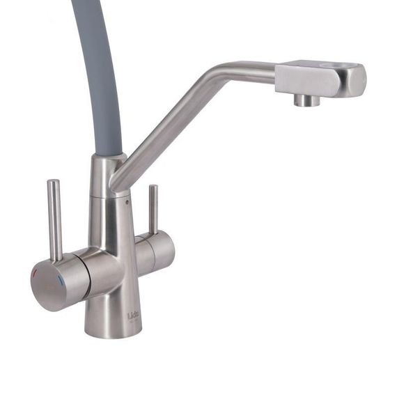 Смеситель для кухни Lidz Aria 020F3 с гибким изливом с подключением для питьевой воды (k35) LDARI020F3GNK39211 GNK | Зображення 2