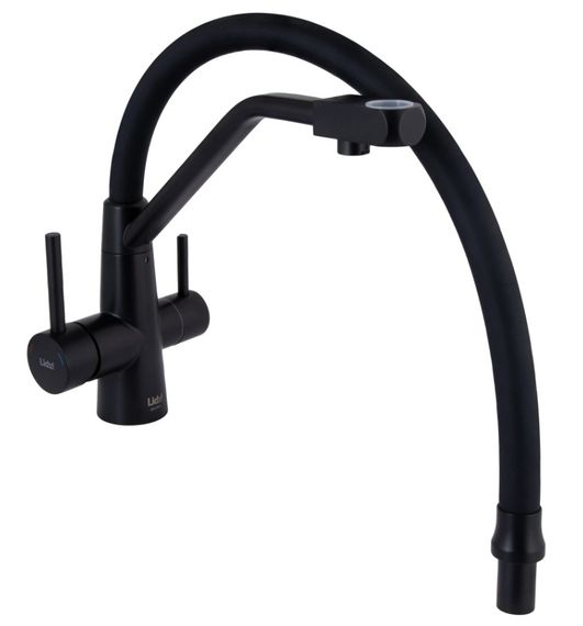 Змішувач для кухні Lidz Aria 020F3 з гнучким виливом з підключенням для питної води LDARI020F3BLA39212 | Зображення 4