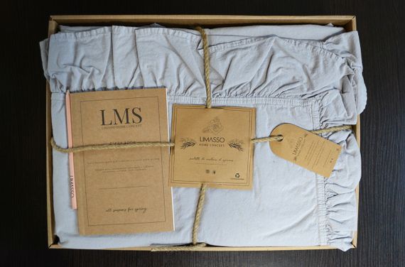 Постільна білизна Limasso Stonewashed Exclusive Ranforse 200 х 220 см Opal Grey | Зображення 2