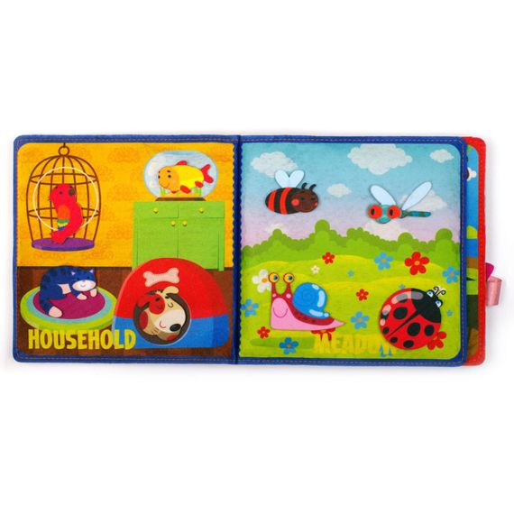 Развивающая фетровая книга для детей "Кто где живет?" 823437, 25 липучек | Зображення 1