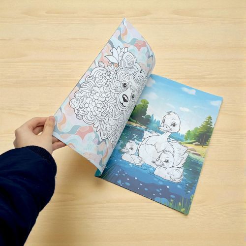 Розфарбовка, 210х297 мм, (БЛАКИТНА CUTE ANIMALS) | Зображення 1