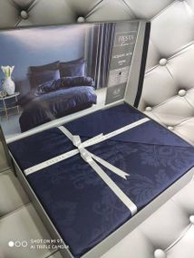 Постільна білизна Fiesta Sandra lacivert Жаккард Бавовна Євро розмір (4 наволочки)