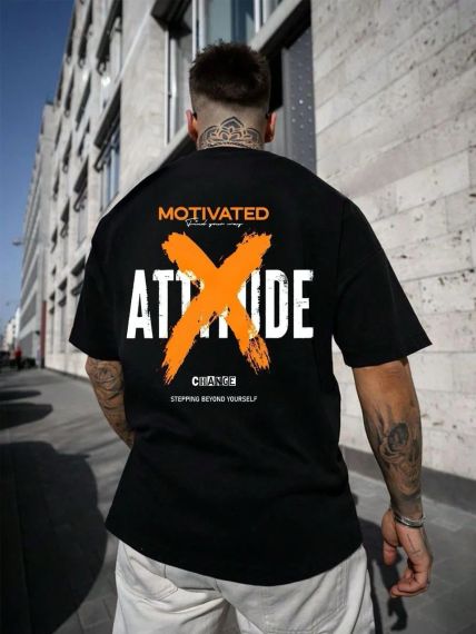 Футболка мужская с принтом повседневная S Черная