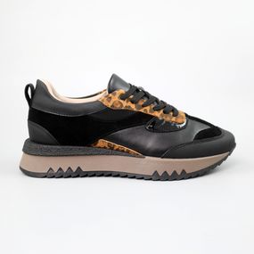 Кросівки жіночі шкіряні 589905 Чорні 36 37 38 39 40