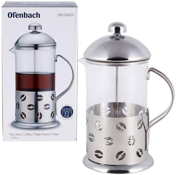 Дизайнерский френч-пресс для кофе и чая Barista Pro, 1000 мл