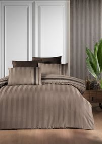 Комплект постільної білизни First Choice Deluxe Satin 200х220 Artwel Mink