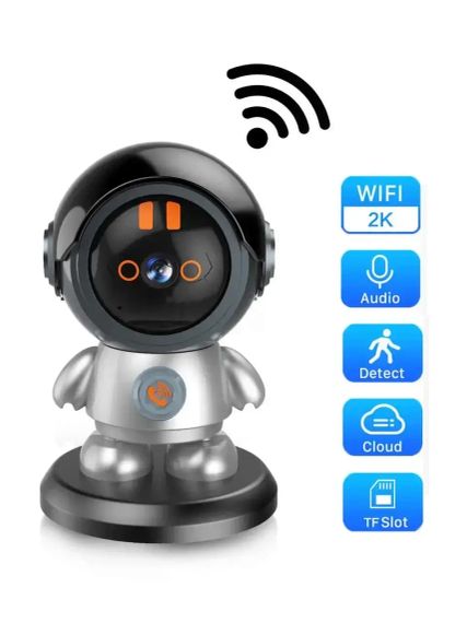 Поворотная беспроводная видеокамера Wi-Fi-видеоня 2K ART 8936 с датчиком движения и поворотом на 355 градусов | Зображення 5