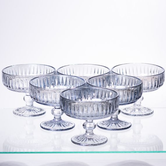 Набор креманок на ножке 6 шт 300 (мл) Голубой HP-19-70