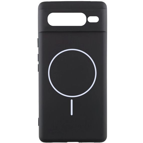 Чехол Silicone Cover Lakshmi Full Camera (AA) with MagFit для Google Pixel 7 Pro Черный / Black