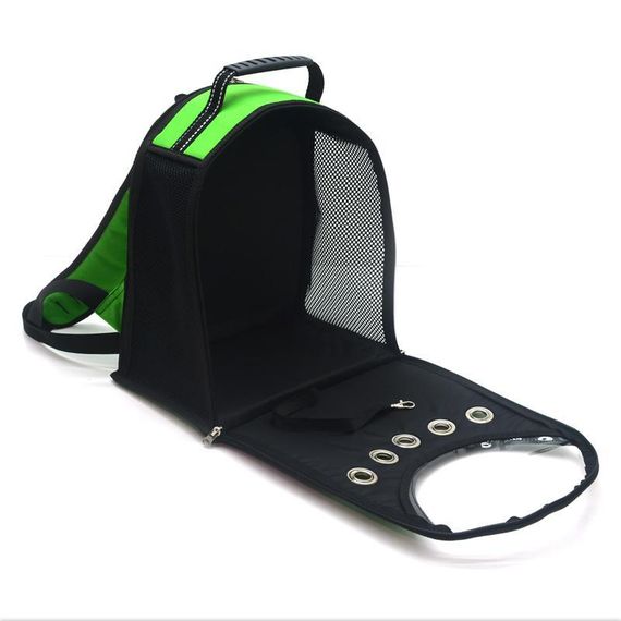 Рюкзак для переноски котів і собак Zoo-hunt Лоренс салатовий №1 21х32х35 см | Зображення 5