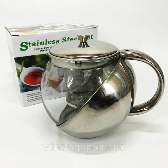Стеклянный чайник для кофе и чая UNIQUE, Стеклянный заварочный чайник для чая чайники YL-62 | Зображення 4