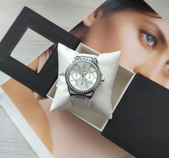 Жіночий годинник Guess silver/white | Зображення 2