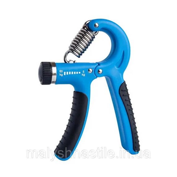 Эспандер кистевой пружинный с регулируемой нагрузкой Power Grip Pro NE-W-87-BL 5-60 кг