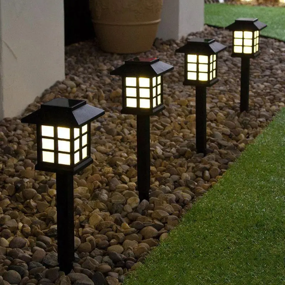 6шт Солнечный садовый светильник LED на солнечной батарее с датчиком / Садовый фонарь на солнечной батарее 6шт | Зображення 3