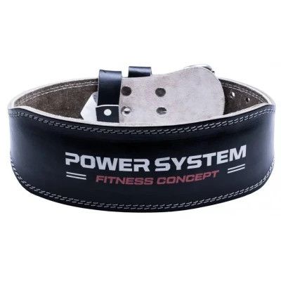 Атлетический пояс Power System PS-3100 Power шкіряний Black M (PS-3100_M_Black) | Зображення 1