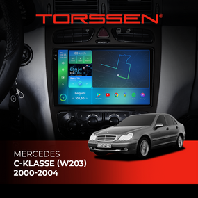 Штатна магнітола Torssen 2K Mercedes C-klasse (W203) 2000-2004 F9432 4G Carplay DSP