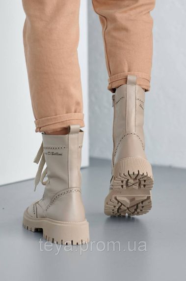 Жіночі черевики шкіряні весняно-осінні бежеві Udg розміри 36, 37, 38, 39 FV_02403 | Зображення 3